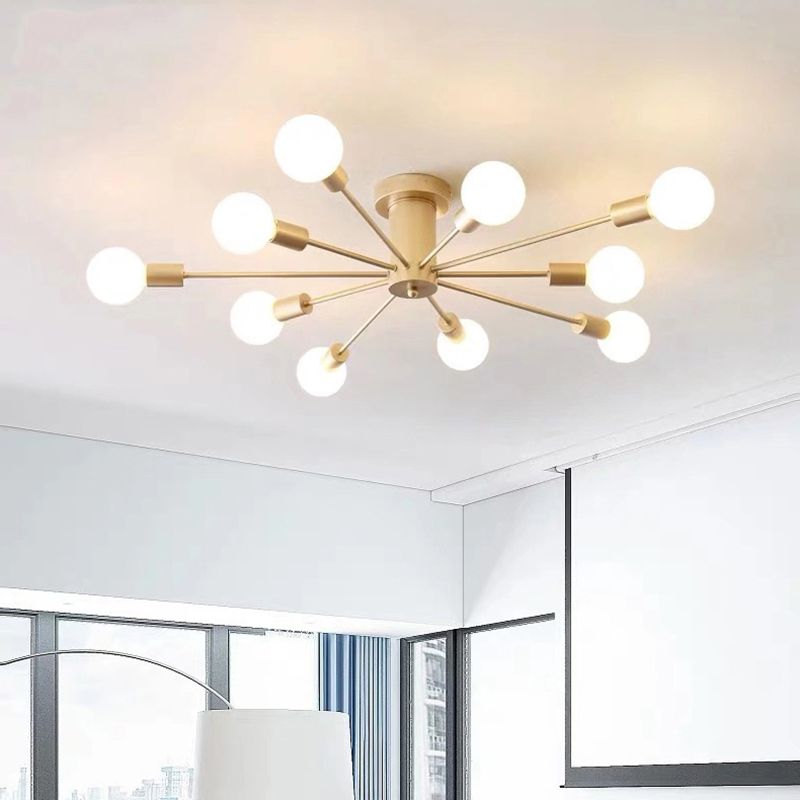 Molecular Styling Minimalism Flush-mount Light Open Bulb Design Living Room Ceiling Lamp