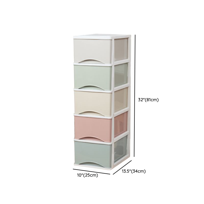 Filing Cabinet Plastic Lateral Color Panel File Cabinet with Drawers for Home Office