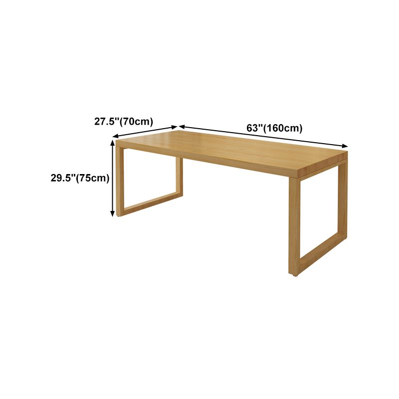 Modern Rectangular Writing Desk Solid Wood Sled Office Desk for Home