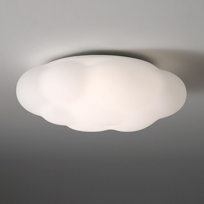 Single White Modern Flush Mount Lighting Acrylic LED Ceiling Light for Bedroom