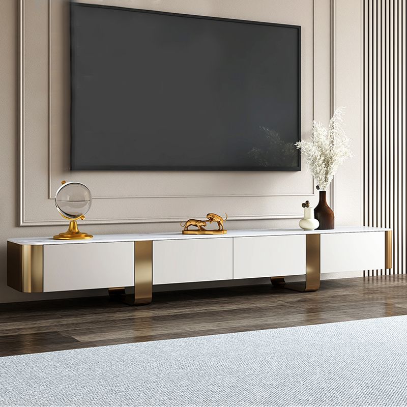 Enclosed TV Stand Stone Storage Media Console TV Stand for Living Room