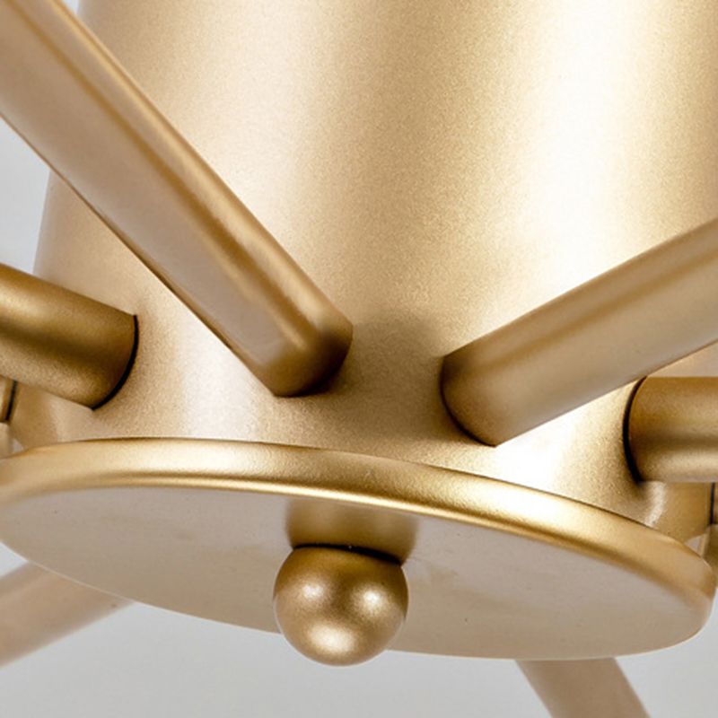 Modernism 6/8-Light Golden Flush Mount Lighting Metallic Ceiling Light for Bedroom