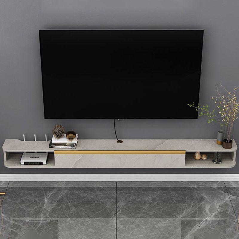 Contemporary Wood TV Stand Console Wall-mounted TV Media Stand for Living Room