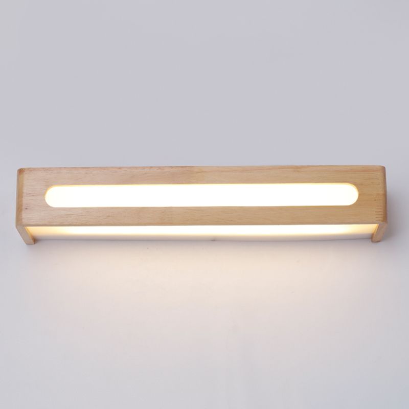 Simplicidad rectangle tocador de tocador luces de luz de madera lámparas de pared para baño