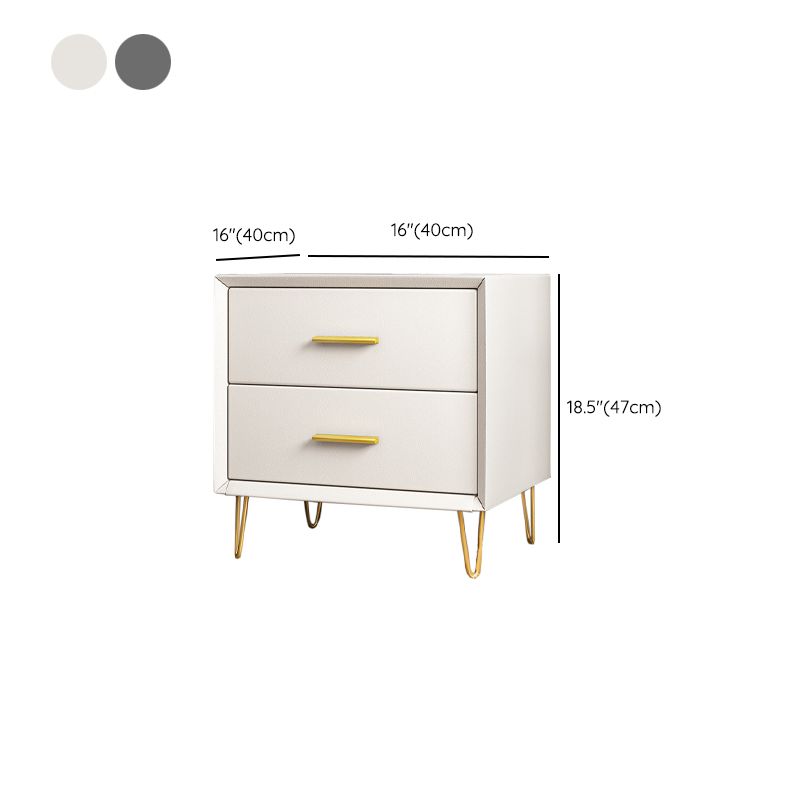 Contemporary Bedside Cabinet Engineered Wood Night Table with Drawers