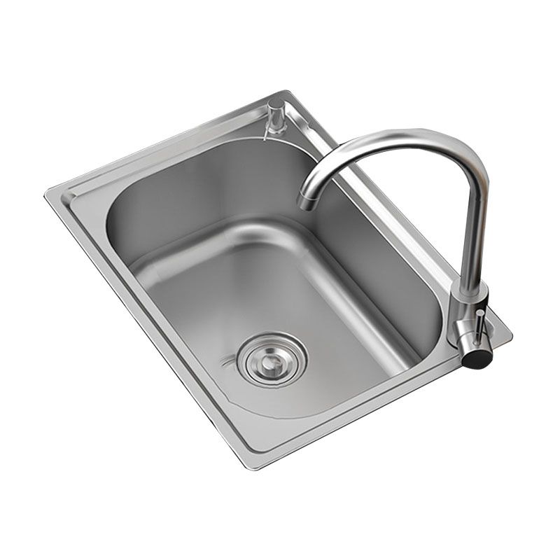 Modern Workstation Sink Stainless Steel Drain Assembly and Faucet Kitchen Sink