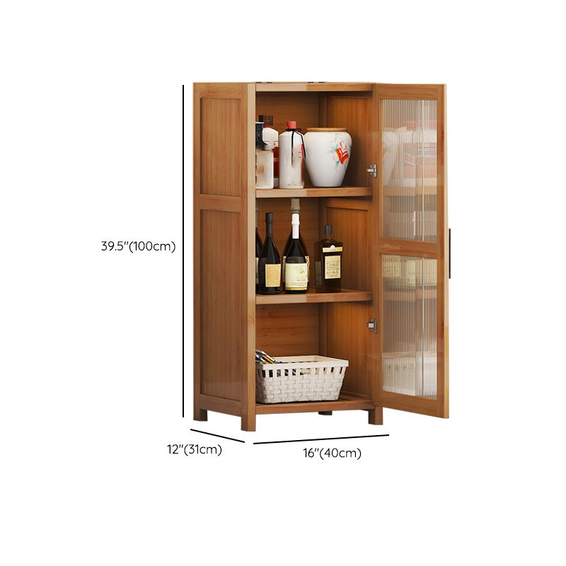 Contemporary Display Stand Bamboo Buffet Cabinet for Dining Room