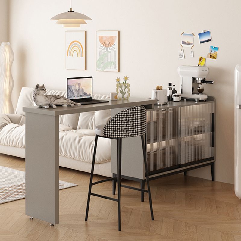 Modem & Contemporary Wood Rectangle Bar Stool Table for Living Room