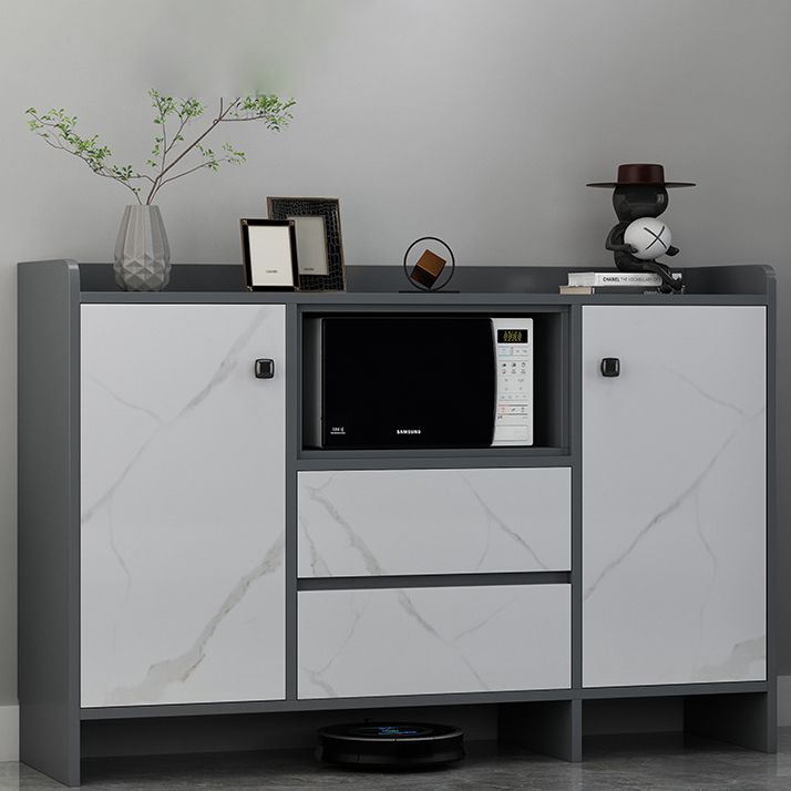 Glam Sideboard Artificial Wood Sideboard with Door for Living Room