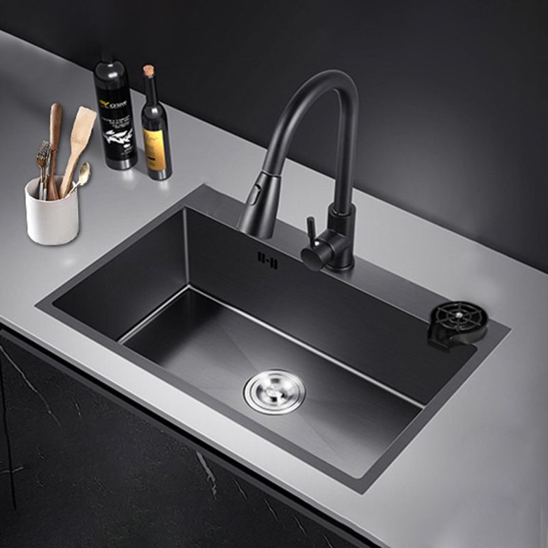 Contemporary Kitchen Sink Stainless Steel 2 Holes Drop-In Kitchen Sink