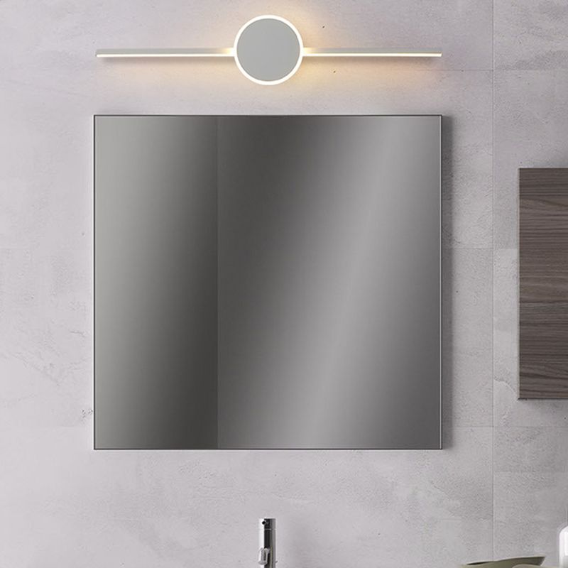 Iluminación de pared de tono geométrico de metal estilo moderno espejo de espejo lámpara montada en la pared