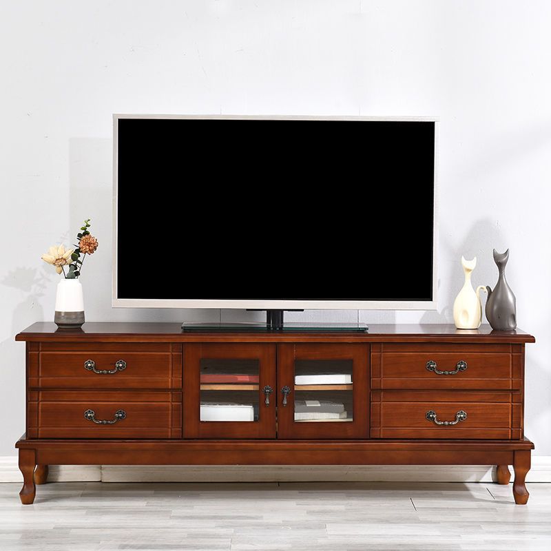 Contemporary TV Media Stand Wooden Media Console with Drawers