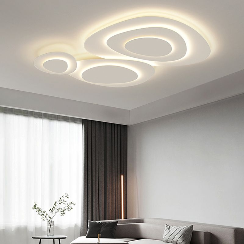 Vortex Shape LED Ceiling Lamp Modern Iron 3 Lights Flush Mount for Bedroom Living Room