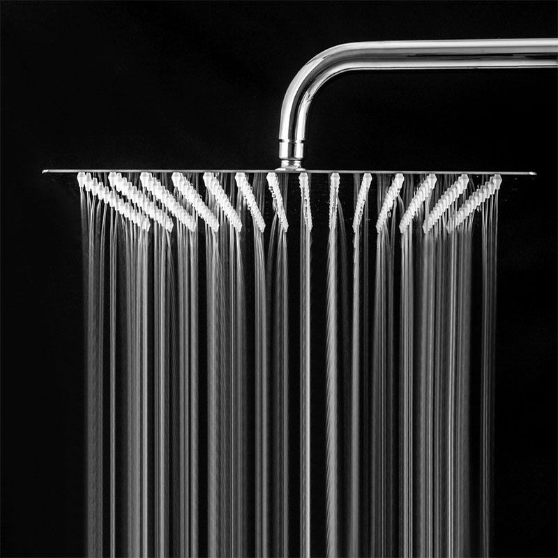 Shower Head Square Wall Mounted Raining Jet Stainless Shower Head