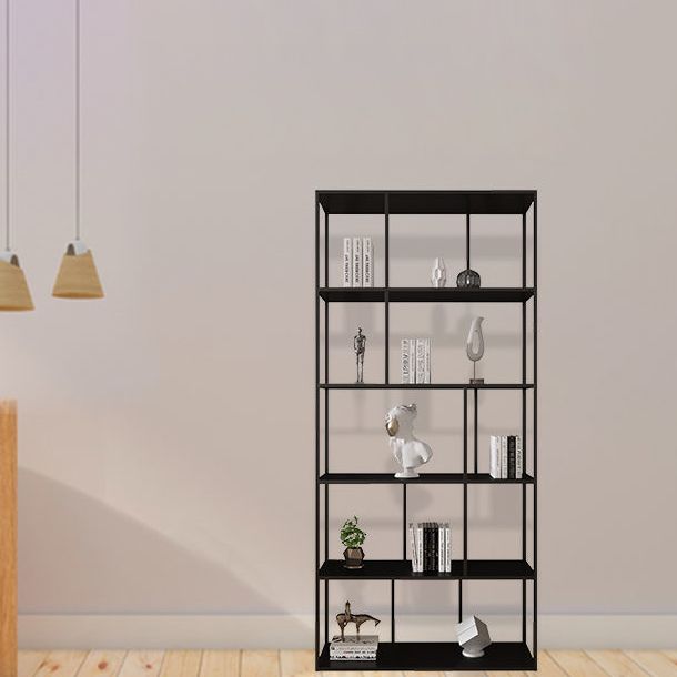 Metal Iron Etagere Bookshelf Contemporary Vertical Open Bookcase