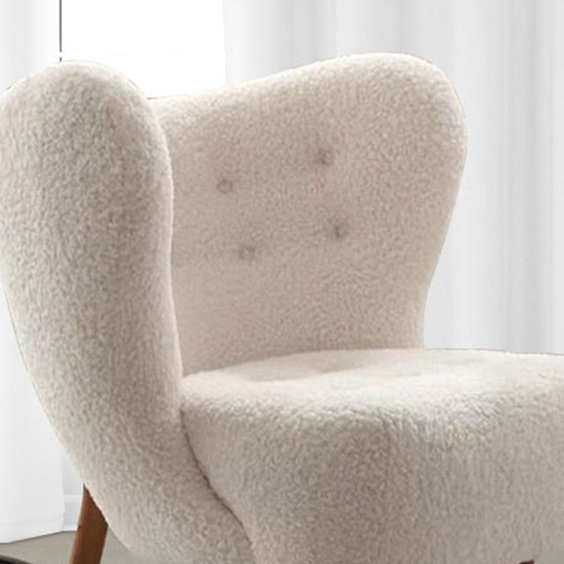 Scandinavian Slipper Accent Chair Solid Wood Frame Slipper Chair