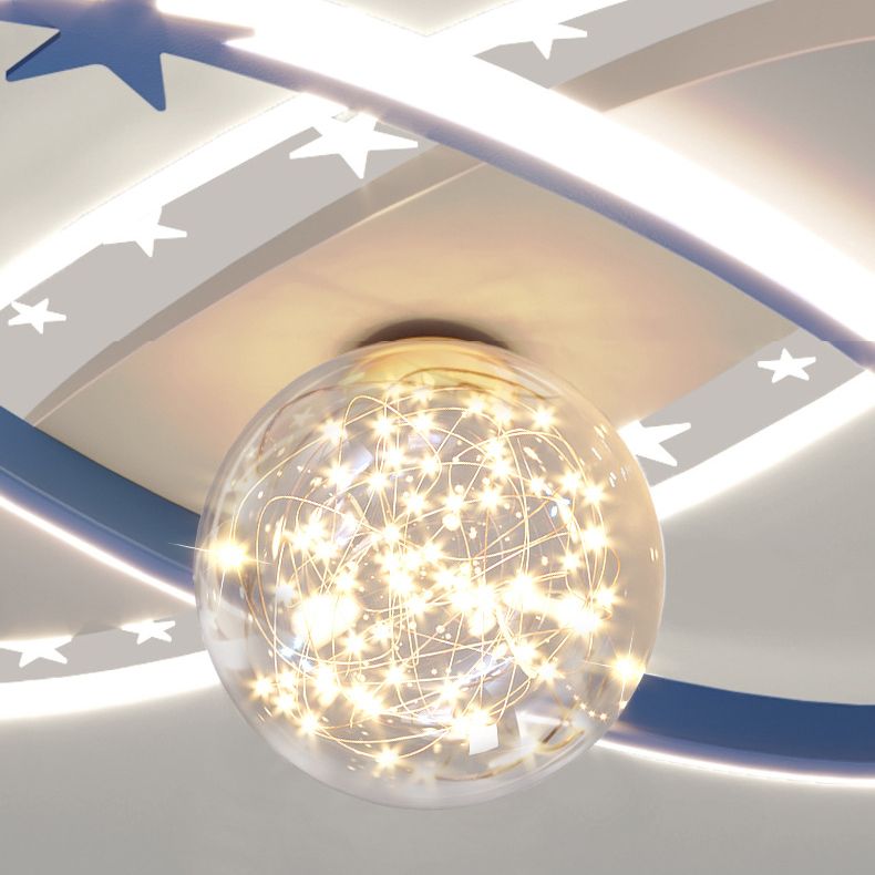 Modern Globe Flush Light Halterung Metall 3-Light Flush Mount Ceiling Halterung