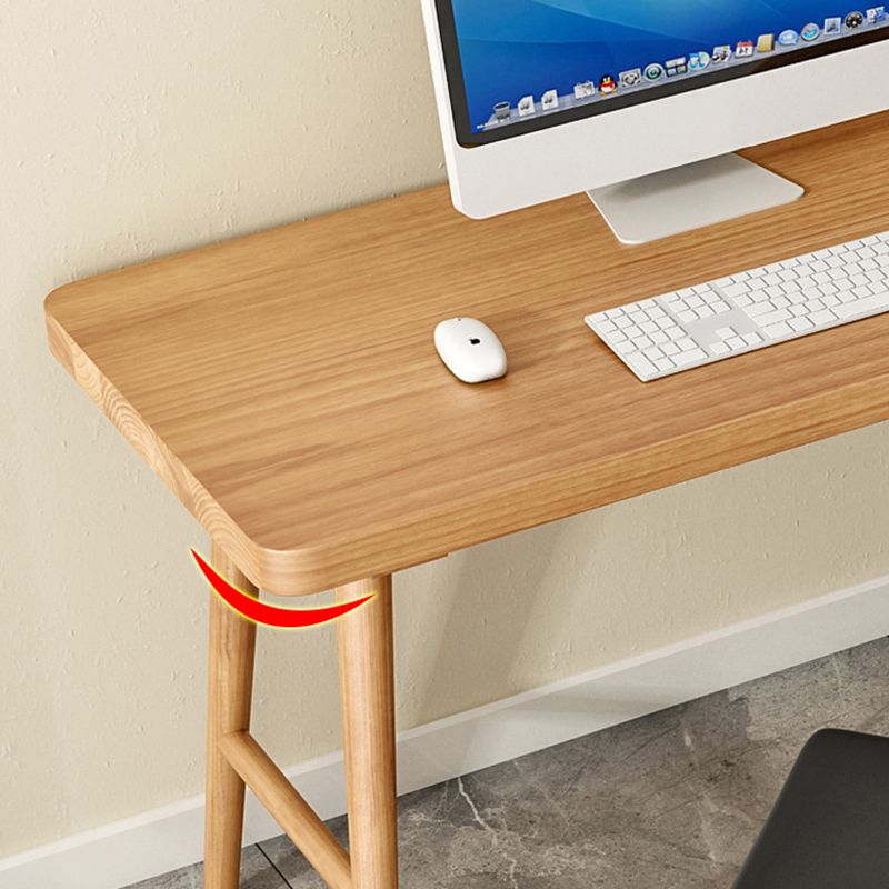 Contemporary Curved Office Desk Pine Writing Desk for Office