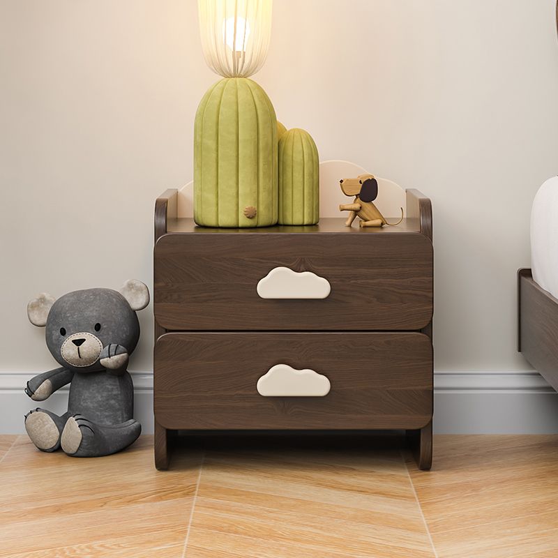 Narrow Kids Nightstand Solid Wood Kids Bedside Table with Drawer