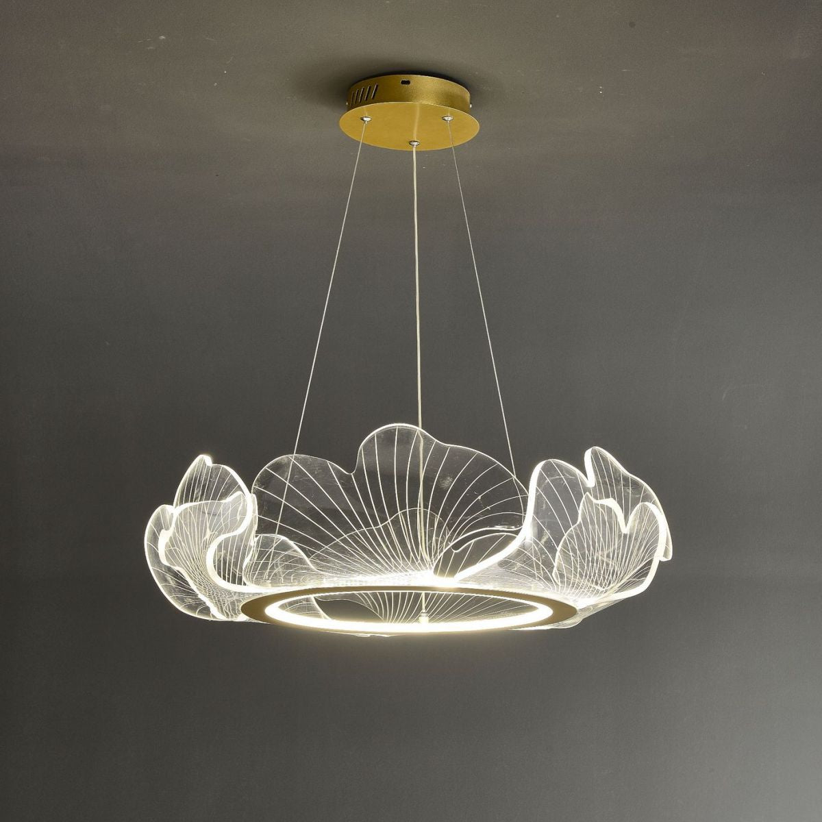 Lustre à LED en acrylique LEUX LEIL SIMPLICITÉ PRENDRE GOL FINE PENDANT POUR RABLÈME