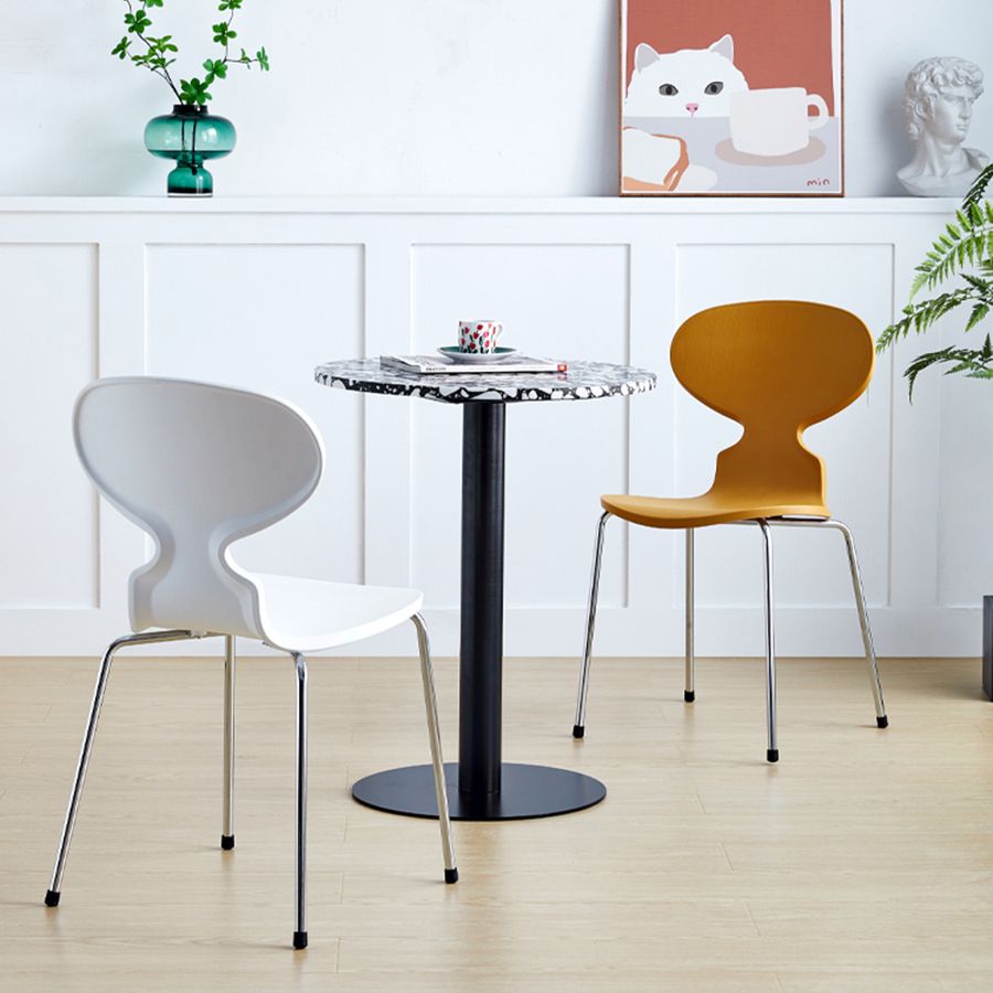 Modern Style Side Chair Plastic Metal Dining Chair for Home Use