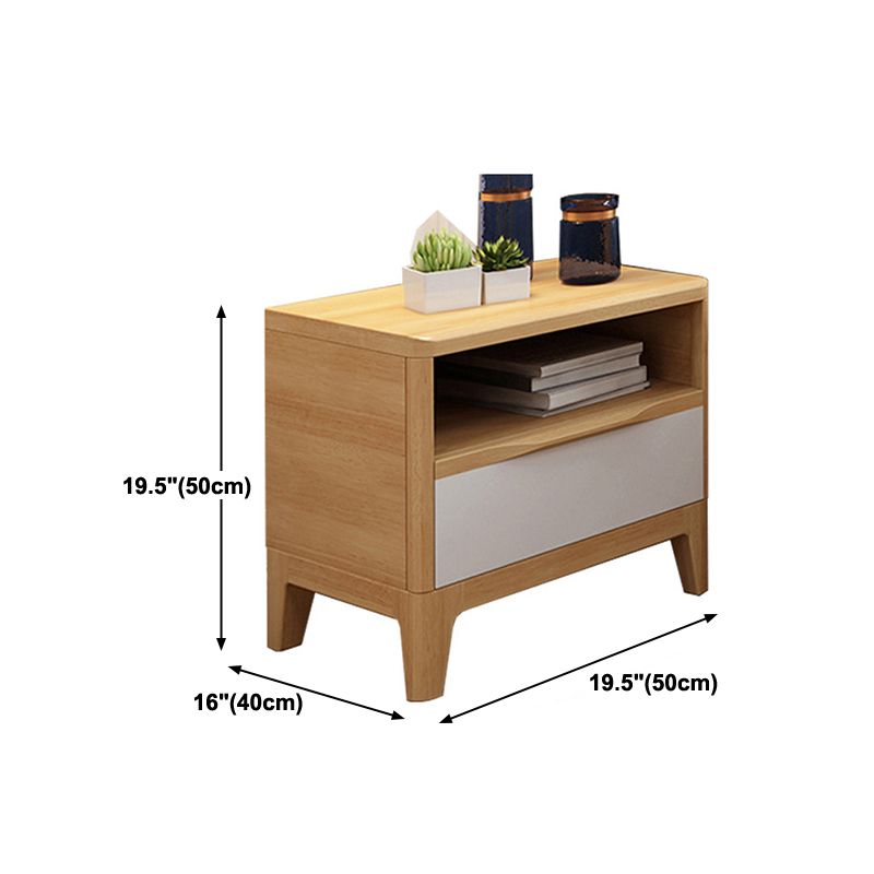 Solid Wood Modern Bed Nightstand Drawer Storage Legs Included Night Table