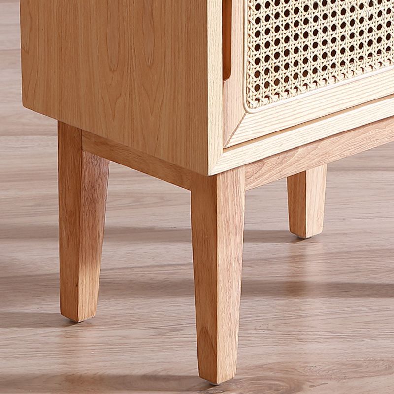 Contemporary Wood Accent Table Nightstand 20.47" Tall Bed Nightstand