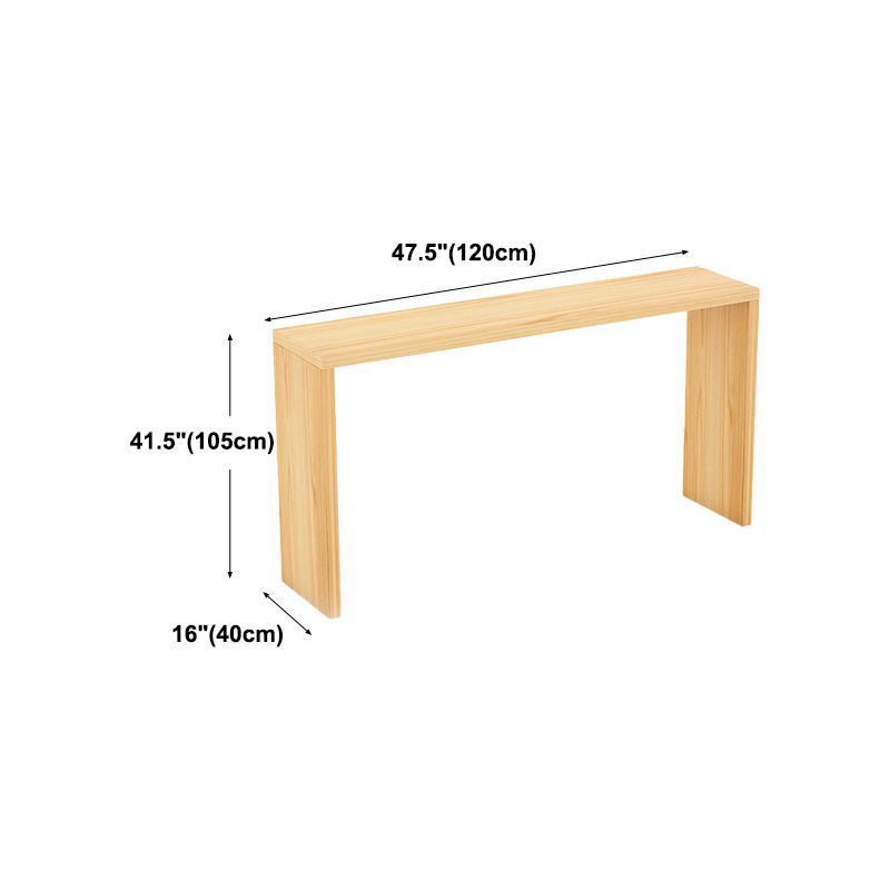 Innennatürlicher Holz Bistro -Tisch moderne Rechteck -Schlitten -Cocktailstange Tisch