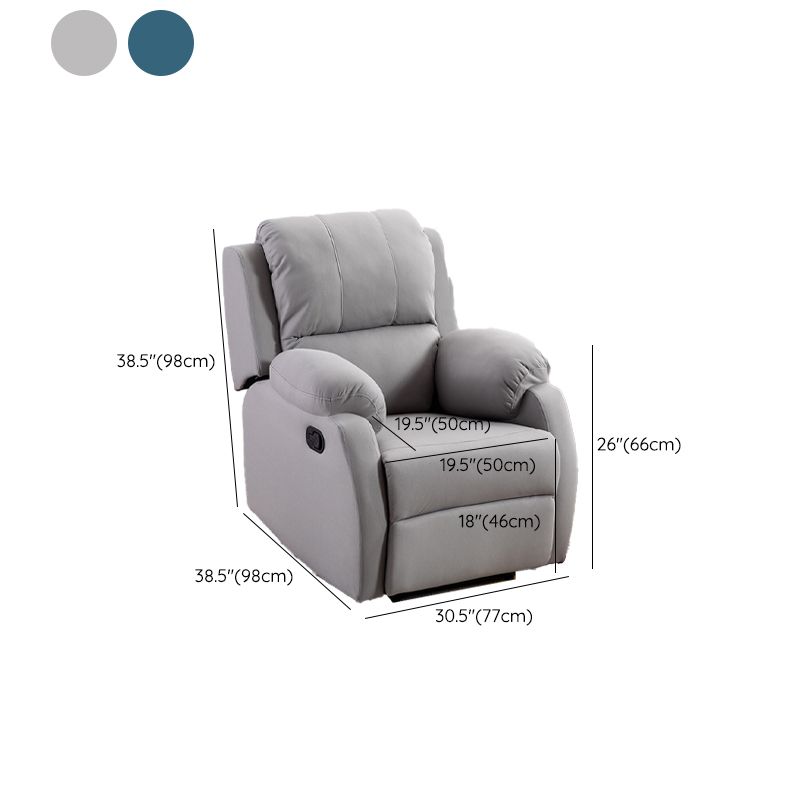 Solid Color Recliner Chair Metal Frame Standard Recliner with Independent Foot