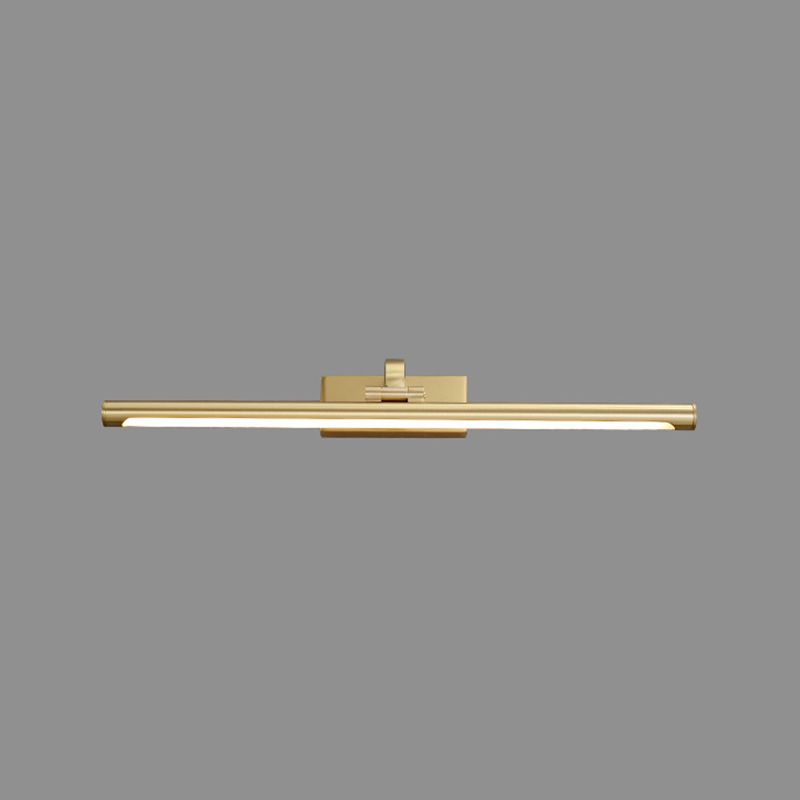 Contemporary Vanity Lights Elongated LED Wall Light Fixtures with Brass for Bathroom