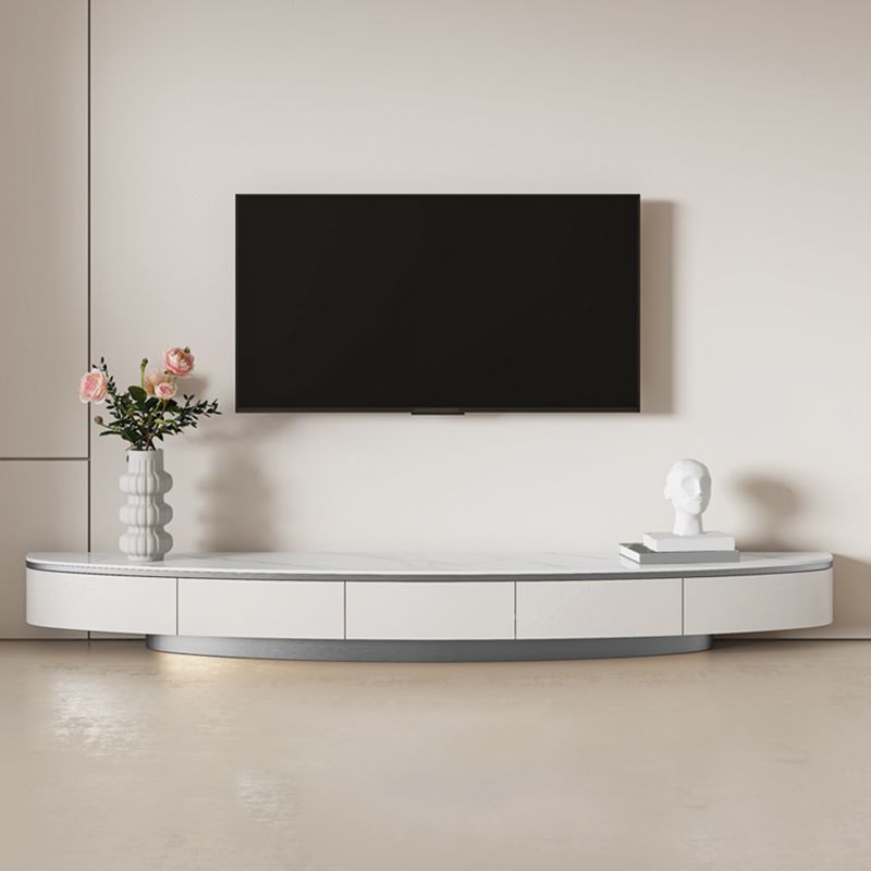 Stone Media Console TV Stand Modern TV Stand Console with 3 Drawers