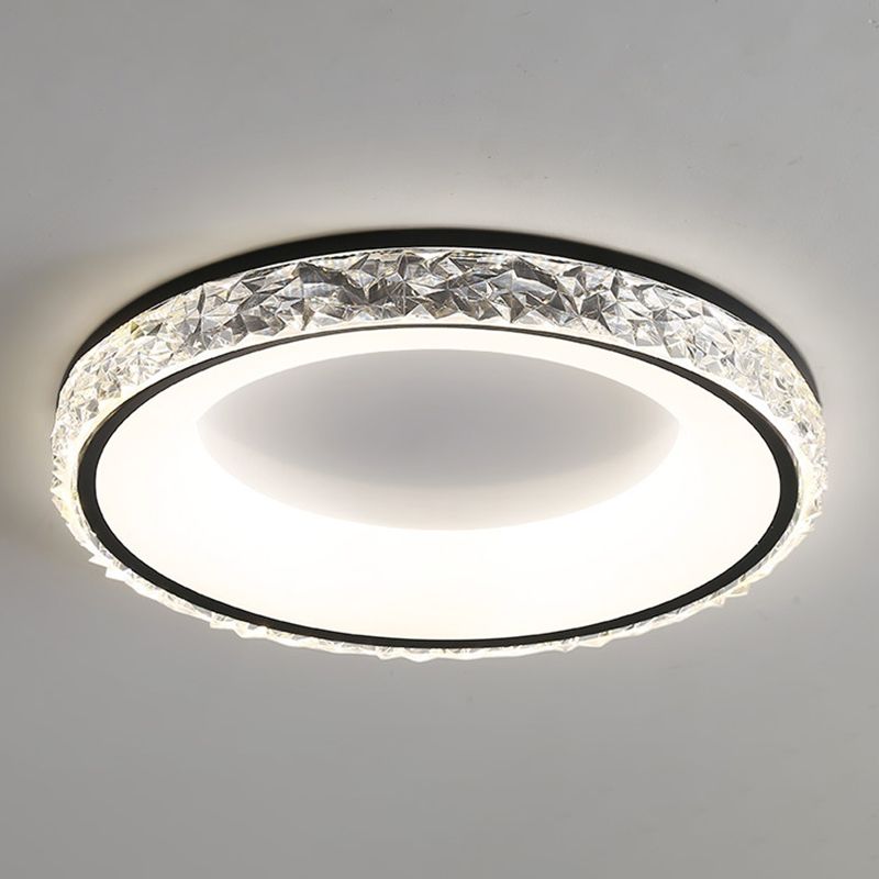 Modern LED Ceiling Light White/Black Flush Mount Lighting for Foyer