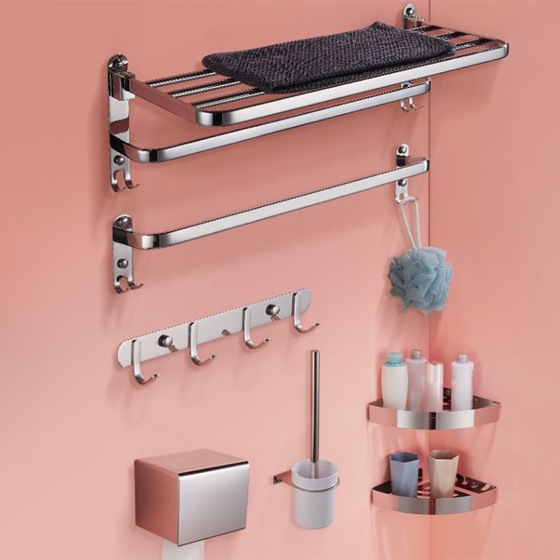 Modern Bath Hardware Set Stainless Steel Bath Shelf Paper Holder Bathroom Accessory Kit