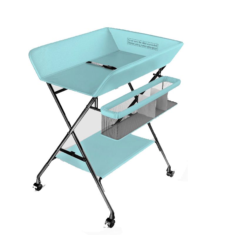 Portable Changing Table Baby Changing Table with Pad in Green