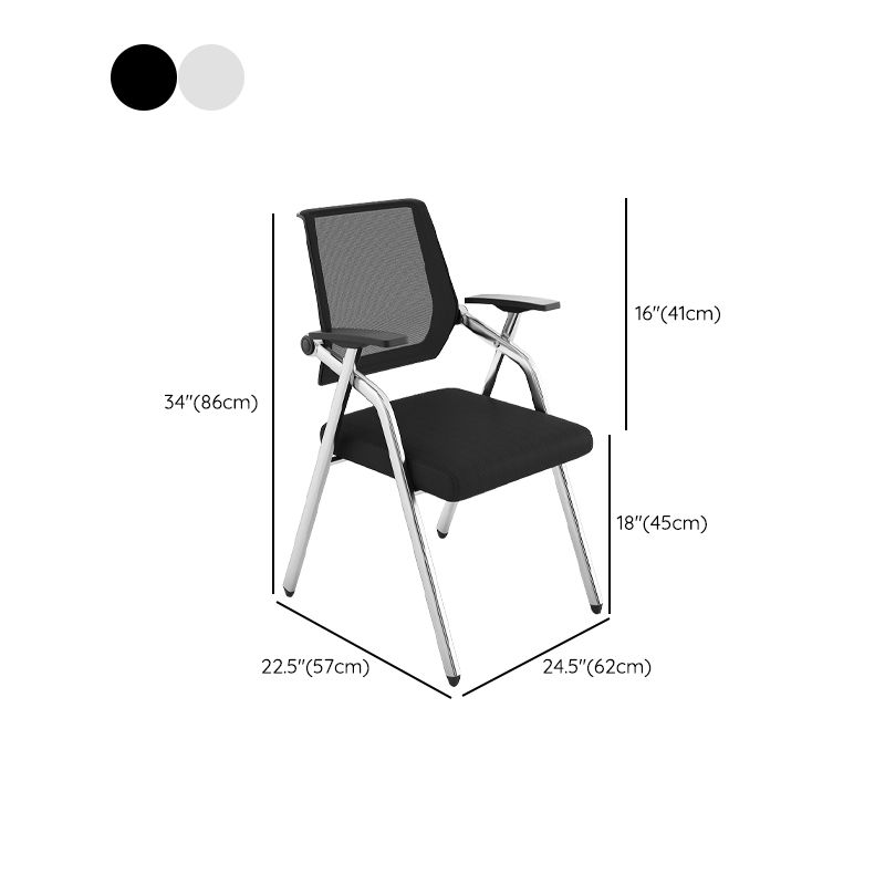 Contemporary Style Conference Chair Metal Frame Office Chair with Arm