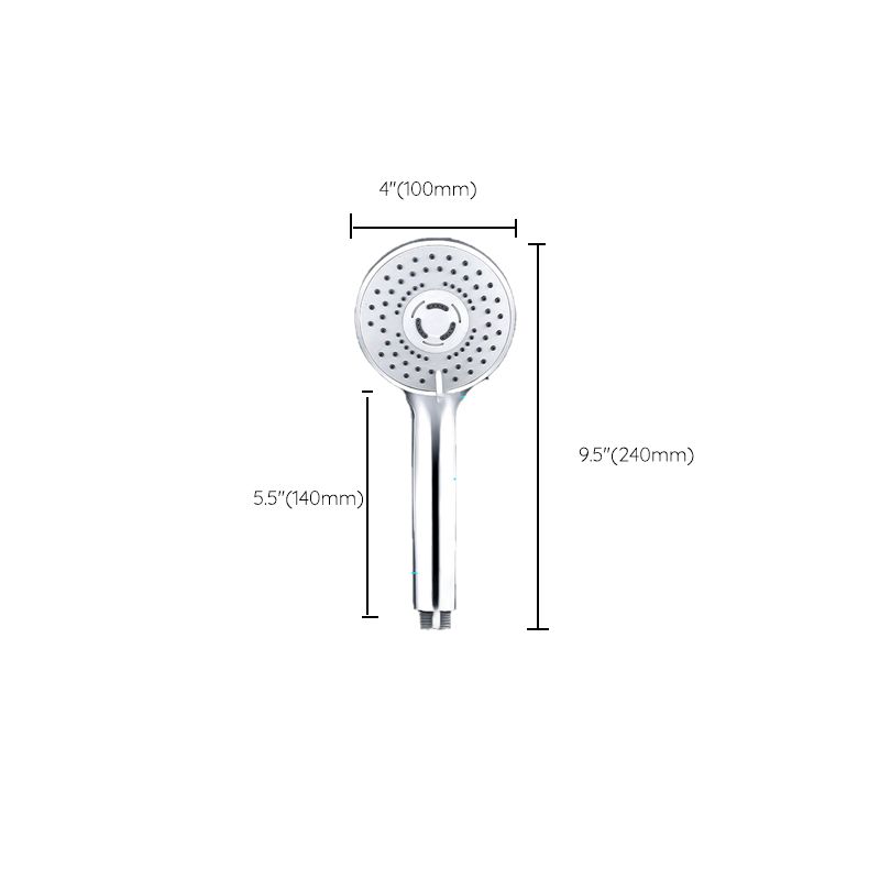 Contemporary Handheld Shower Head Adjustable Spray Pattern Silver Shower Head