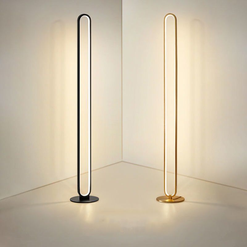 Modern Style Metal Floor Lamp Linear LED Floor Light for Bedroom