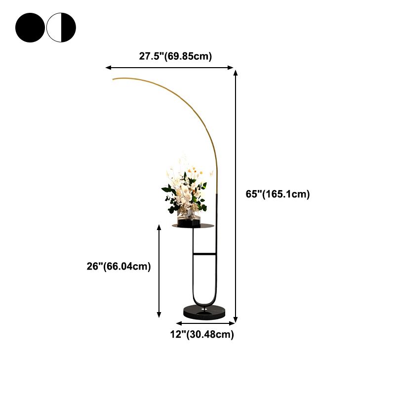 Forma lineal Luz de piso de metal Estilo moderno Luz montesa de piso de luz individual