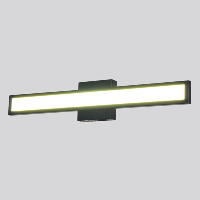 Linear Shade Metal Wall Sconce Modern 1- Light Wall Lighting Fixture in Black