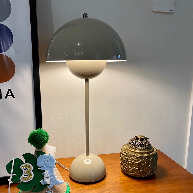 Modern Creative Dome Macaron Table Lamp Metal 1 Light Night Table Lamps