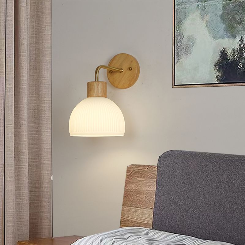 Simple Wall Light Fixture Wooden Wall Light Sconce for Bedroom