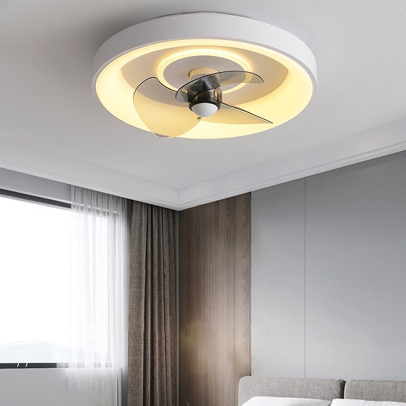 Fabillement de plafond en métal de forme géométrique Style moderne 2 lumières Light Fan Fan Lampe