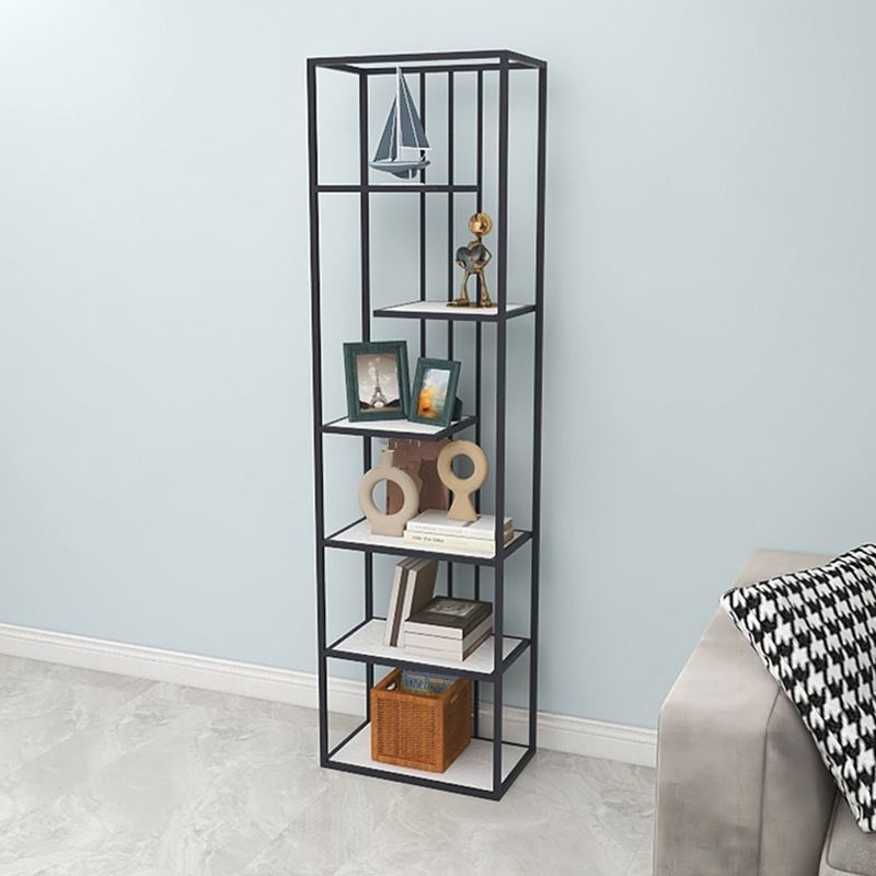 Modern Style Bookcase Etagere Metal Open Back Bookshelf for Home