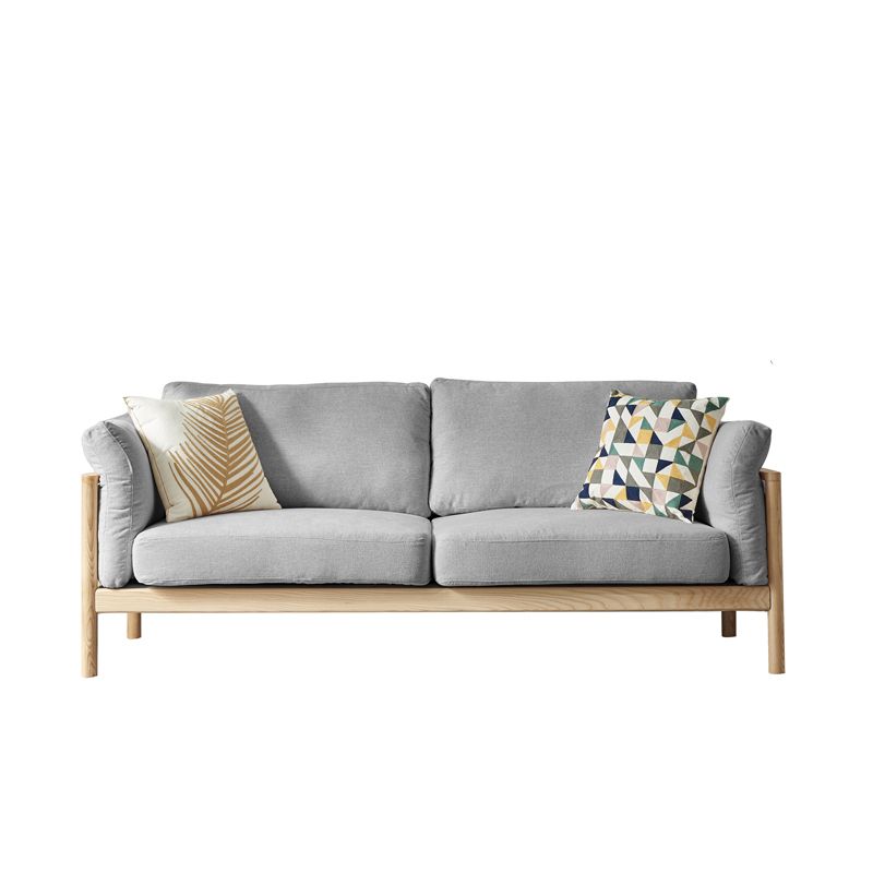 Modern Cotton  Sofa Loose Back  Sofa 32.6"W with  Pillow Top Arm