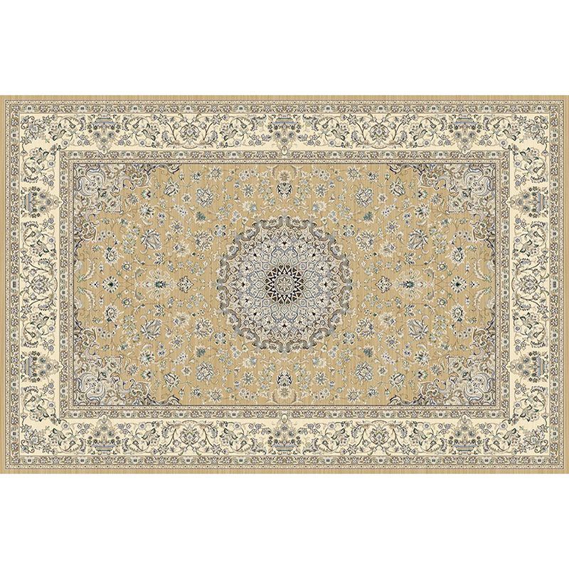 Nostalgie Rapis intérieur Tapis floral Primper du milieu du siècle Polyester Tapis de support sans glissement pour le salon