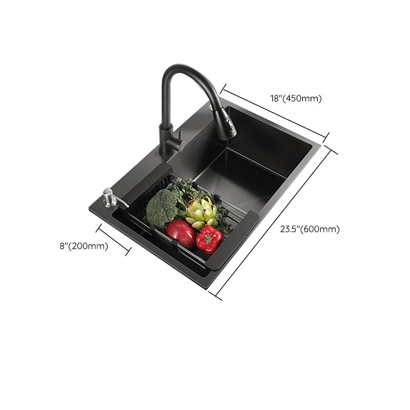 Contemporary Kitchen Sink Stainless Steel Colorfast Drop-In Kitchen Sink