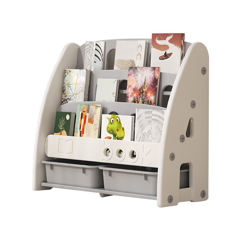 Scandinavian Book Display Stain Resistant Bookcase with Storage Bin