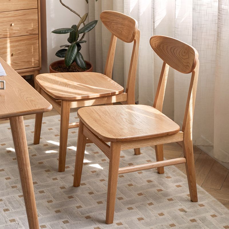 Wood Modern Open Back Armless Dining Chairs(Set of 1/2/4/6/8)