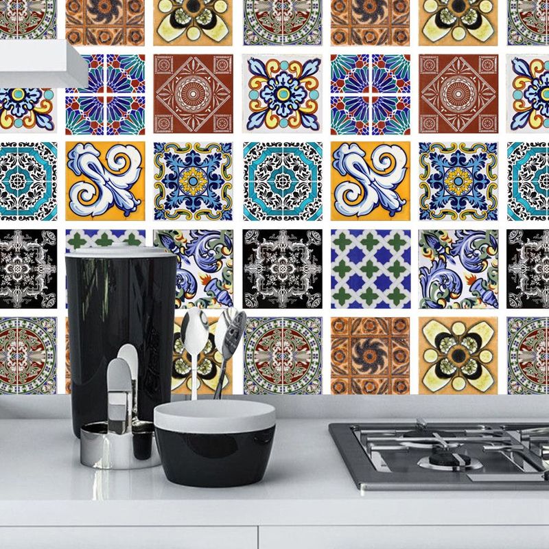 Self-Adhesive Tiles Wallpaper Panels Bohemian PVC Wall Covering for Accent Wall, 8.6-sq ft