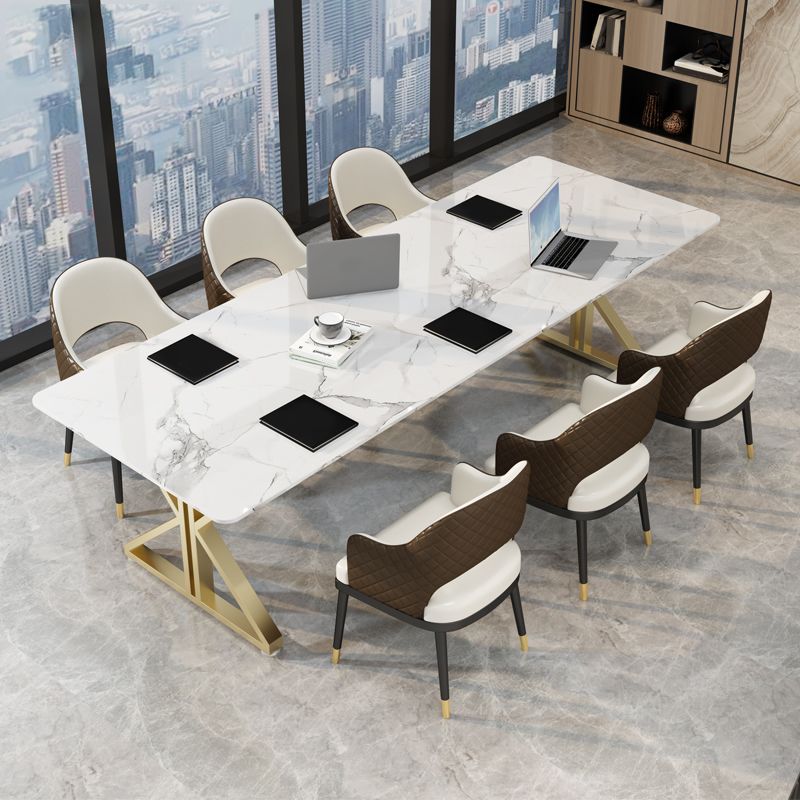 Sintered Stone Home Writing Table Industrial Office Meeting Table